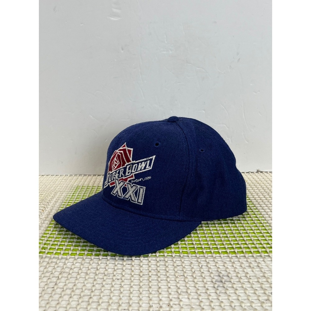 Vintage NFL Super Bowl XXI Navy Blue Snapback Cap Good